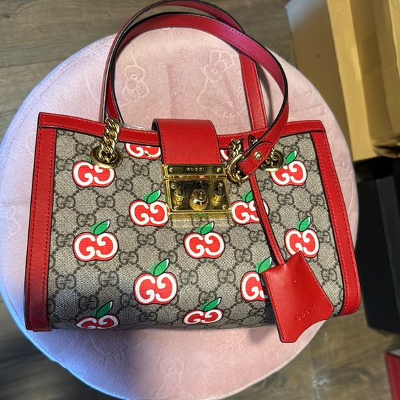 Gucci Handbags - Gucci Red and Gray Women's Bag